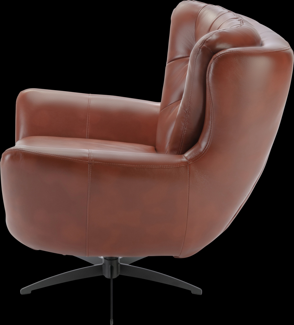Lapua Brown Swivel Accent Chair - Thumbnail - Image 8