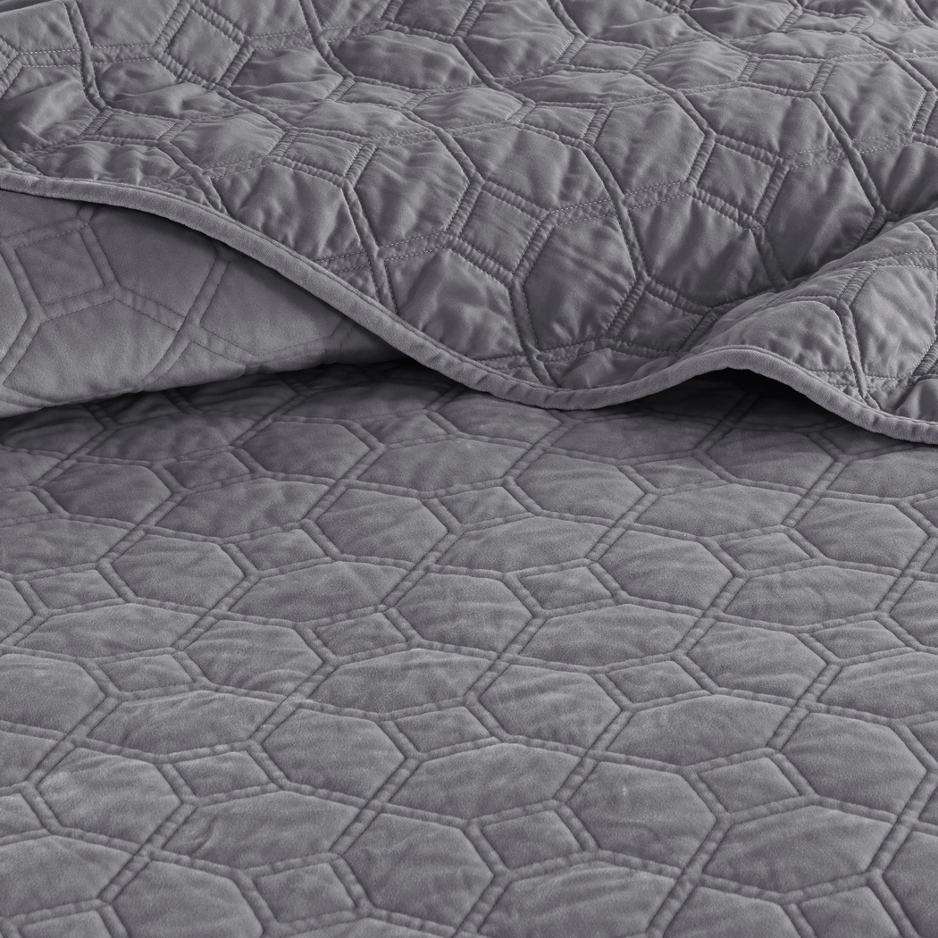 Larah Gray 3 Pc Queen Coverlet Set - Thumbnail - Image 7