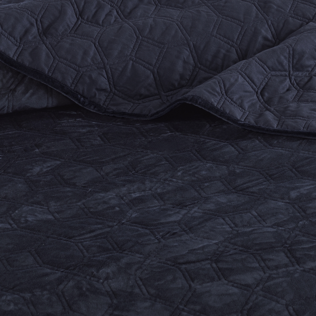 Larah Navy 3 Pc Queen Coverlet Set - Thumbnail - Image 7