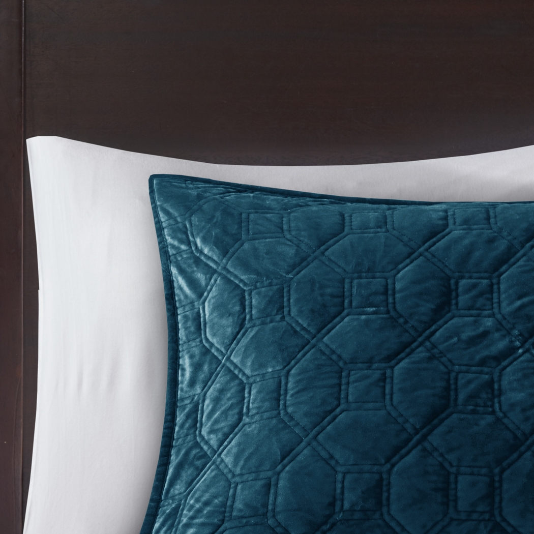 Larah Teal 3 Pc King Coverlet Set - Thumbnail - Image 5