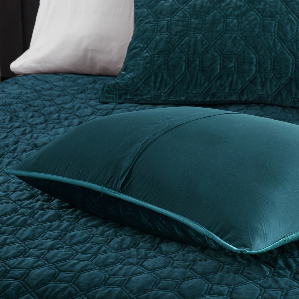 Larah Teal 3 Pc King Coverlet Set - Thumbnail - Image 6