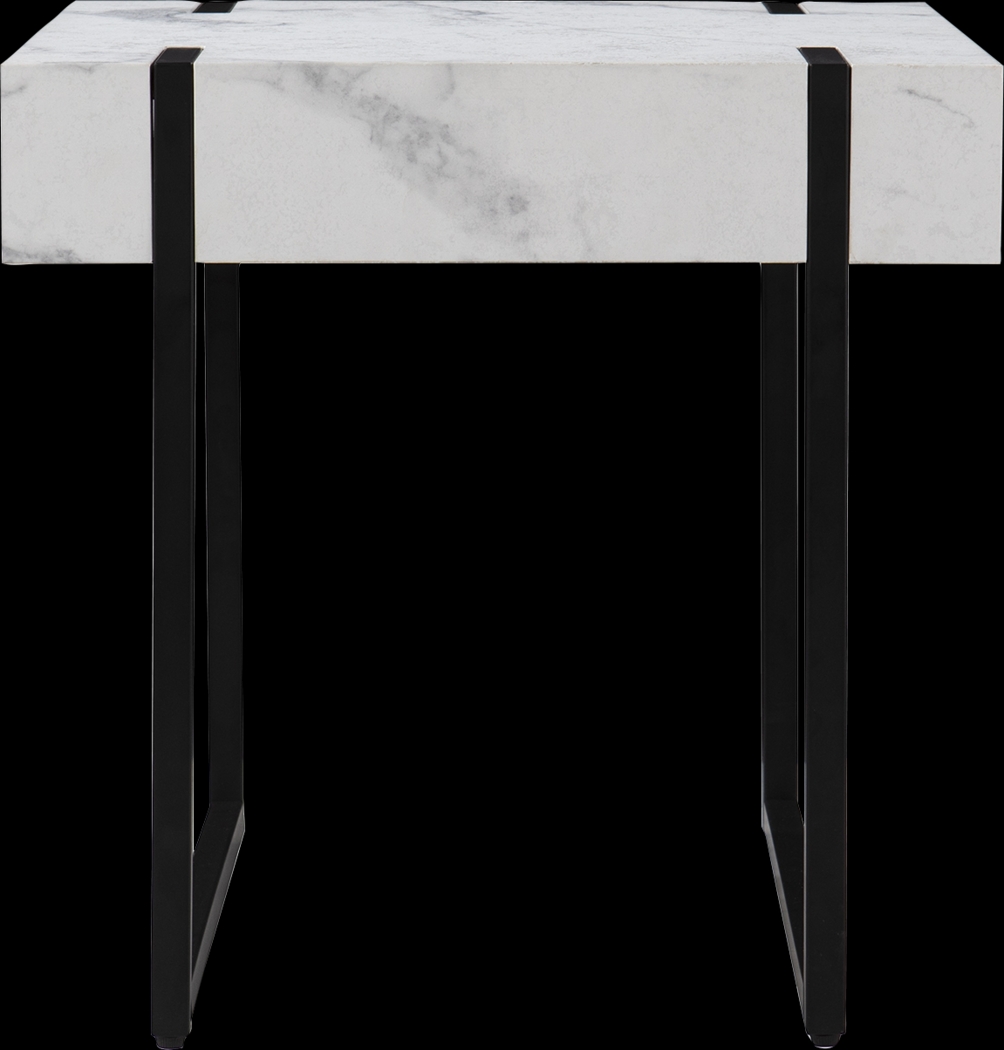 Laramice White End Table - Thumbnail - Image 2