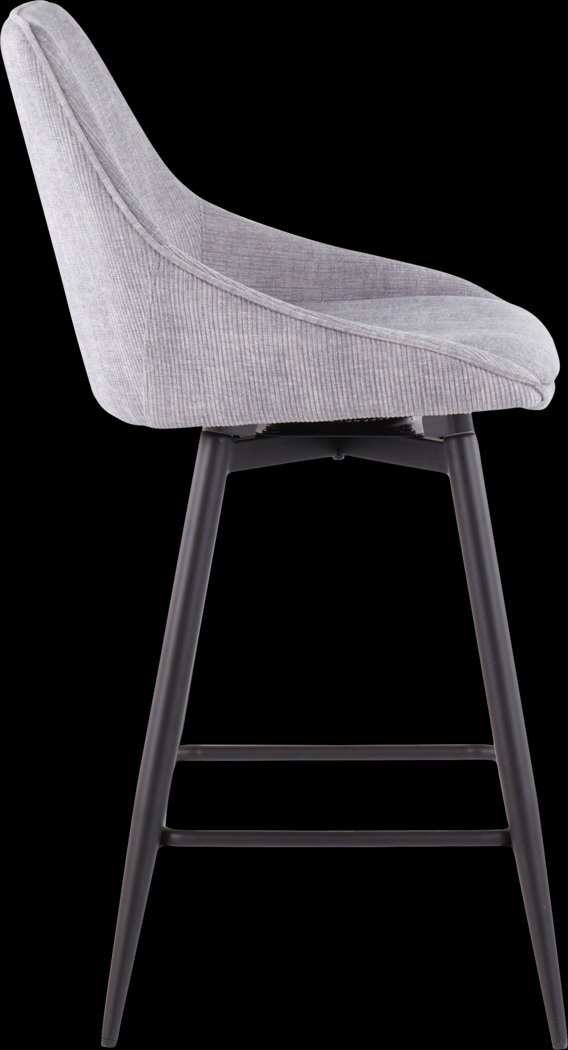 Laramore Light Gray Counter Height Stool, Set of 2 - Thumbnail - Image 3