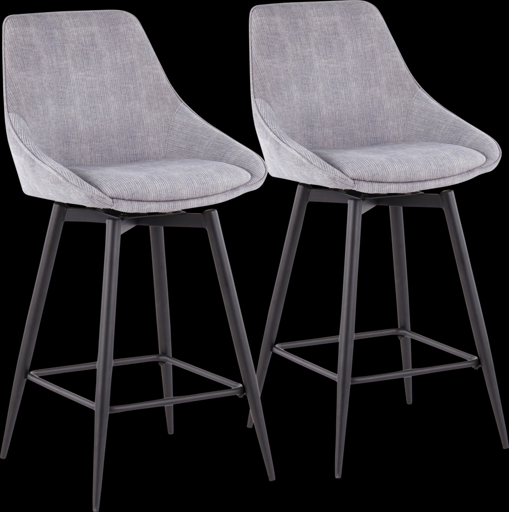 Laramore Light Gray Counter Height Stool, Set of 2 - Thumbnail - Image 1