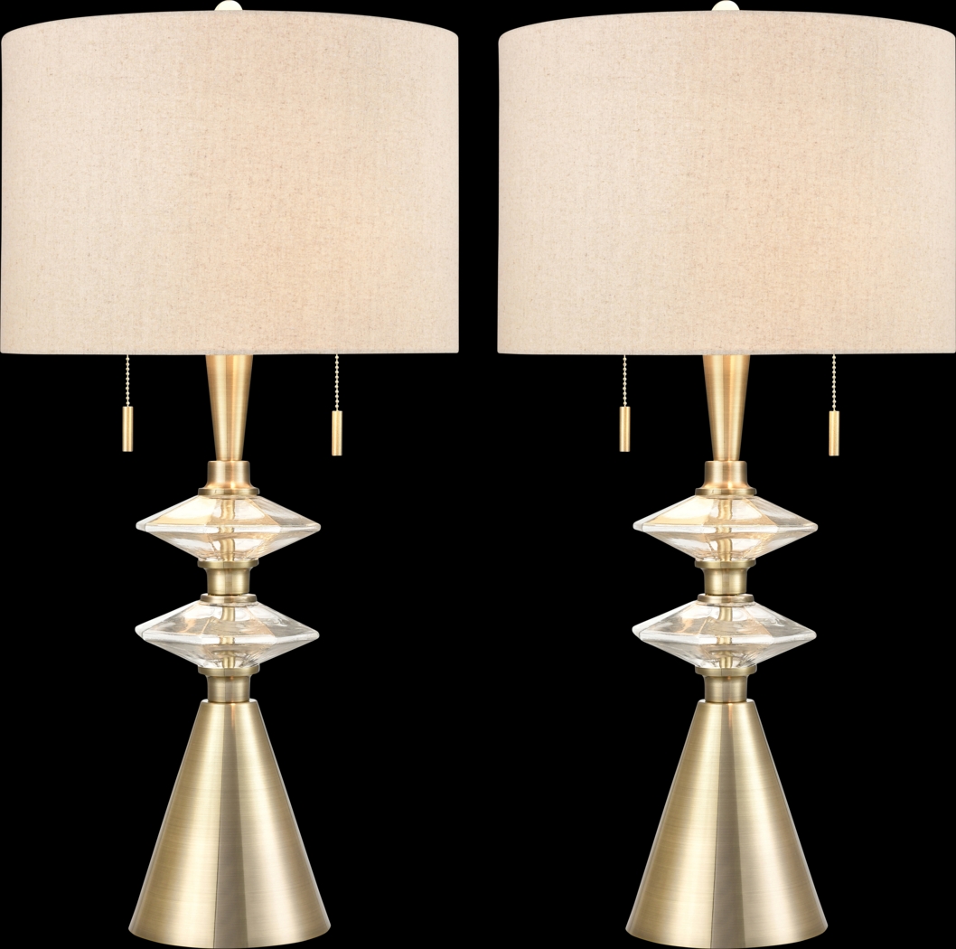 Laredo Reef Brass Table Lamps, Set of 2 - Thumbnail - Image 1