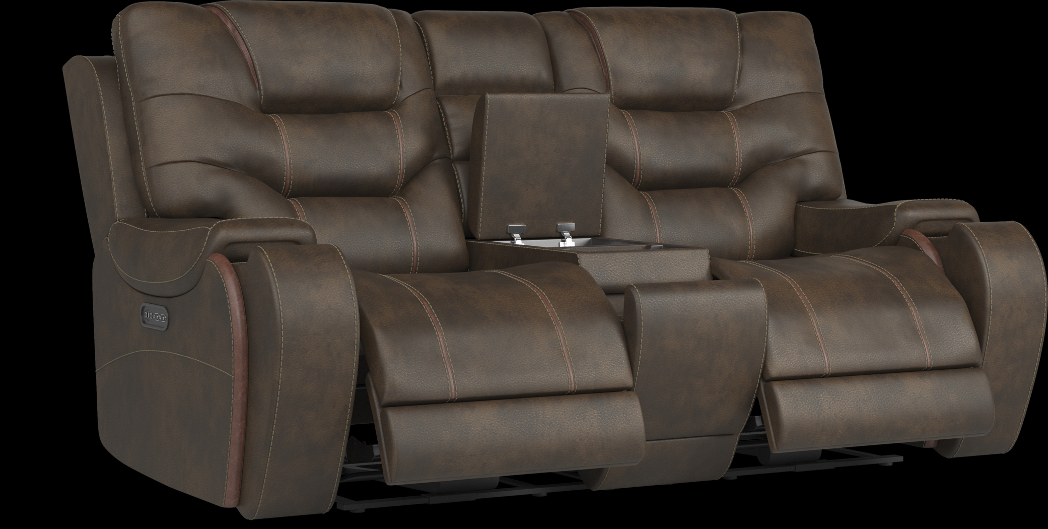 Laredo Springs Brown 7 Pc Dual Power Reclining Living Room - Thumbnail - Image 6