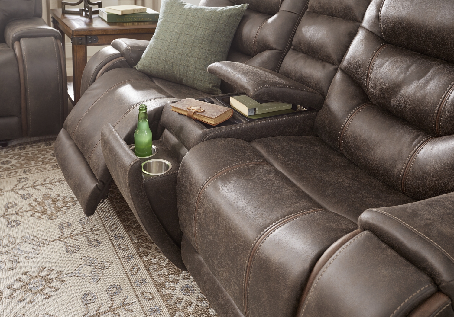 Laredo Springs Brown 7 Pc Dual Power Reclining Living Room - Thumbnail - Image 7