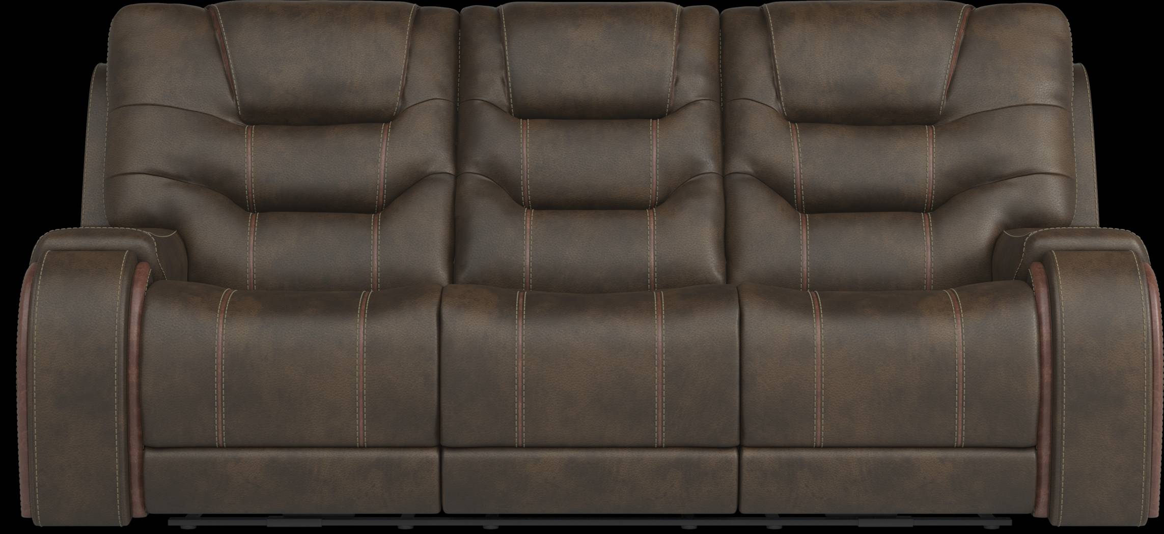 Laredo Springs Brown Dual Power Reclining Sofa - Thumbnail - Image 1