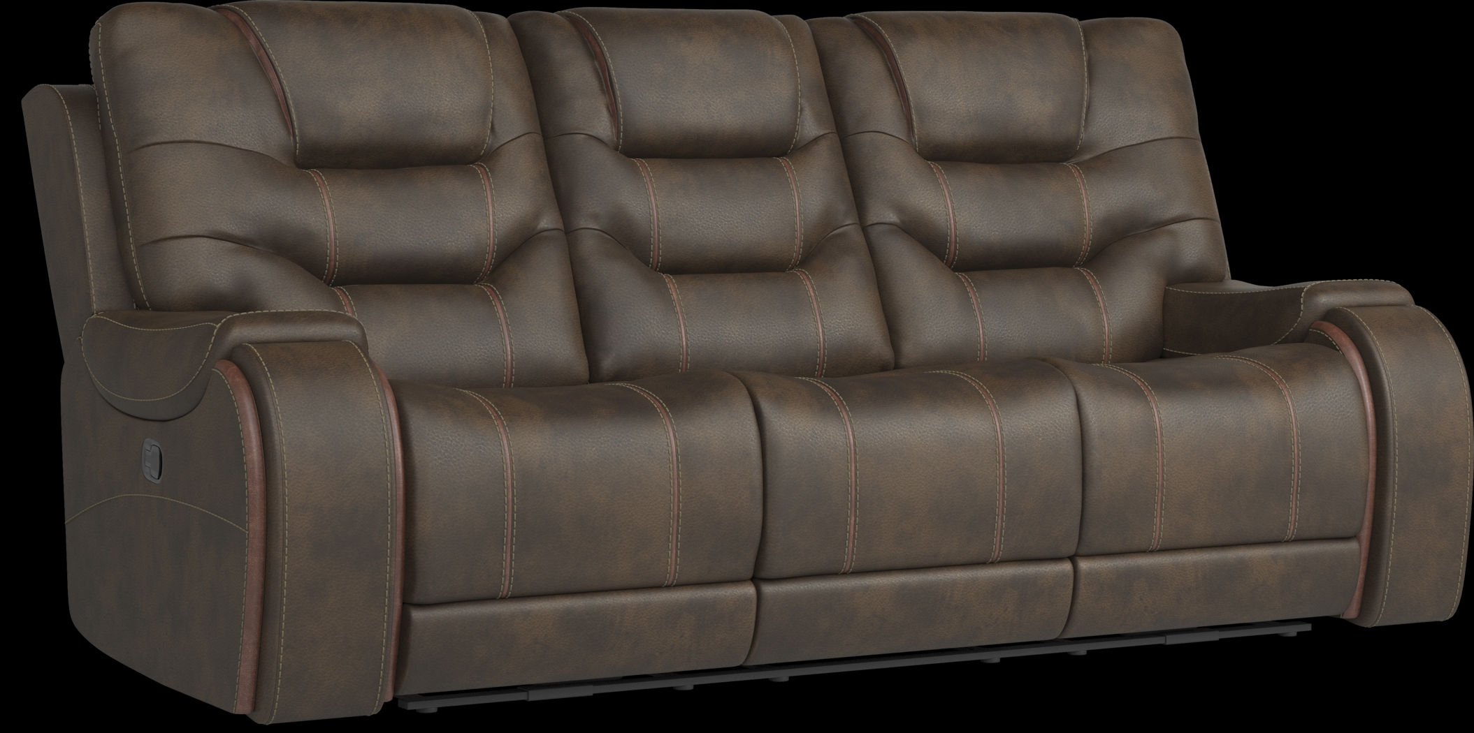 Laredo Springs Brown Reclining Sofa - Thumbnail - Image 3