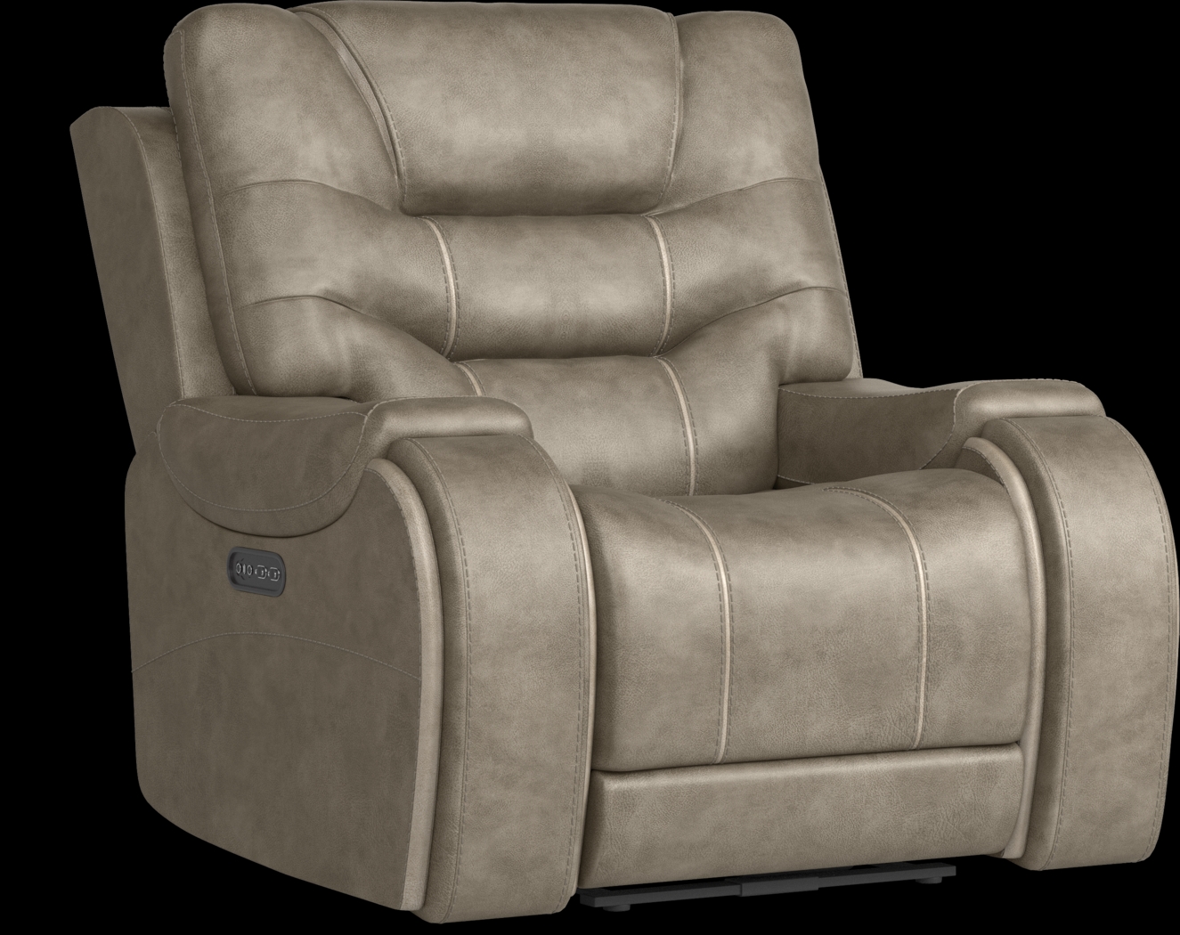 Laredo Springs Gray Dual Power Recliner - Thumbnail - Image 3