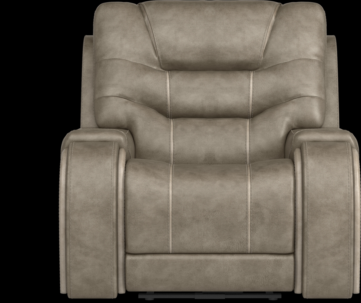 Laredo Springs Gray Dual Power Recliner - Thumbnail - Image 4