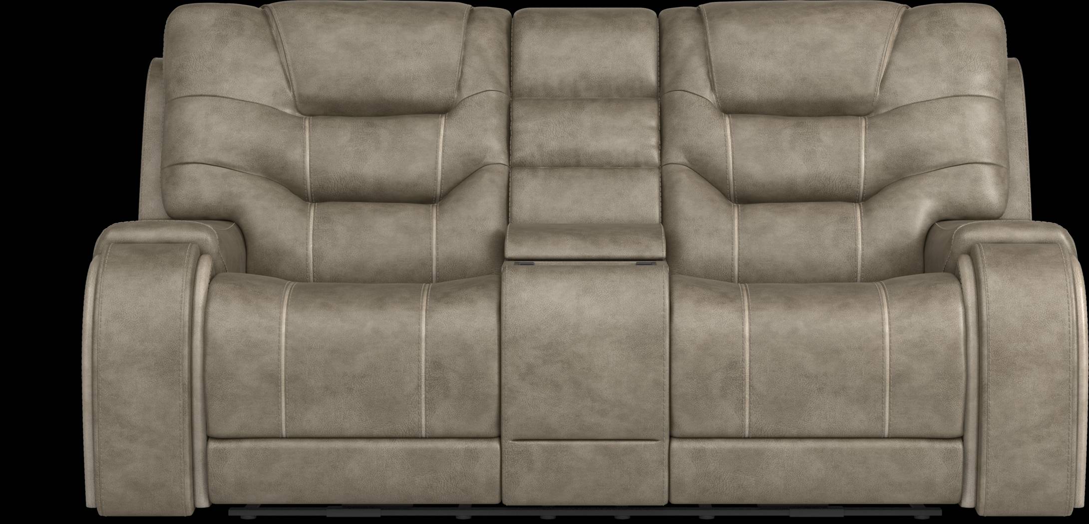 Laredo Springs Gray Dual Power Reclining Console Loveseat - Thumbnail - Image 4