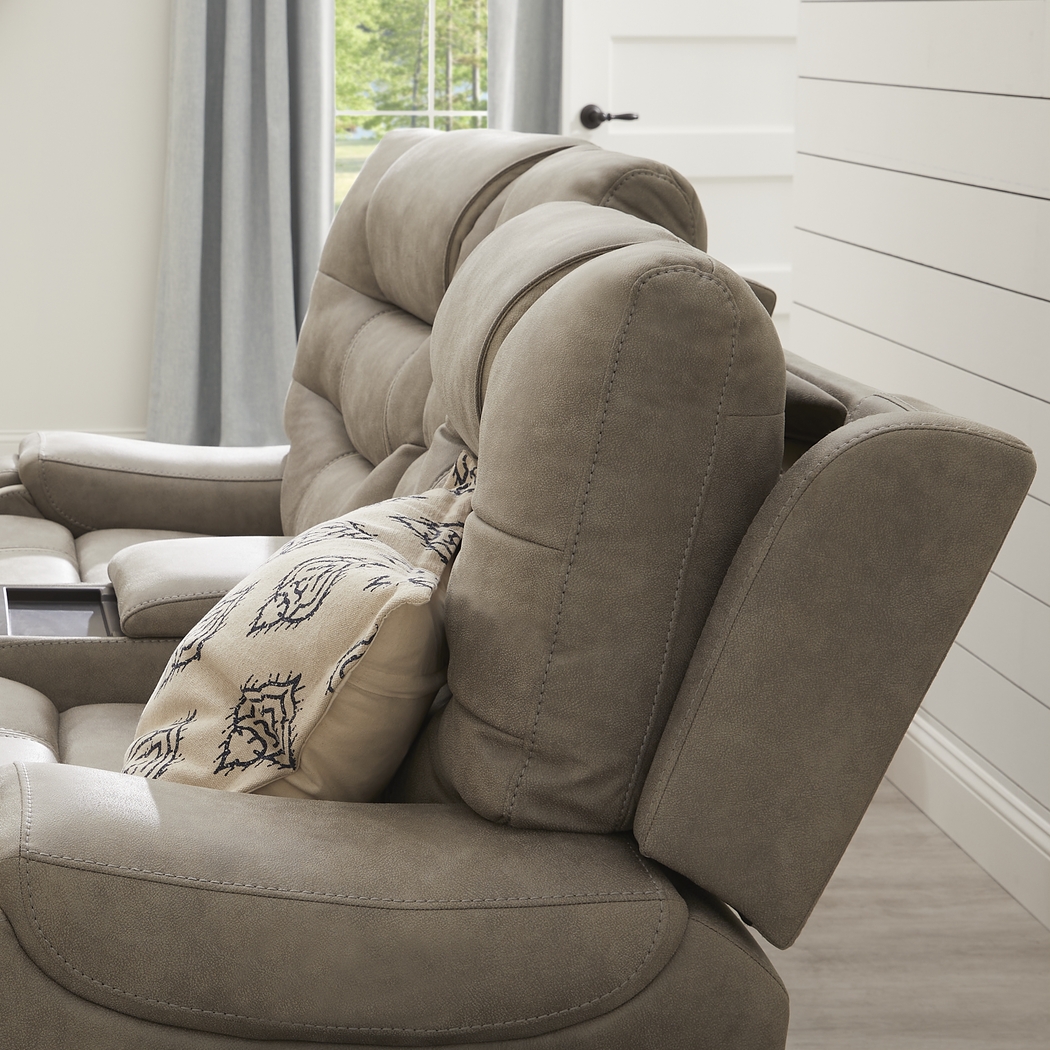 Laredo Springs Gray 5 Pc Dual Power Reclining Living Room - Thumbnail - Image 12