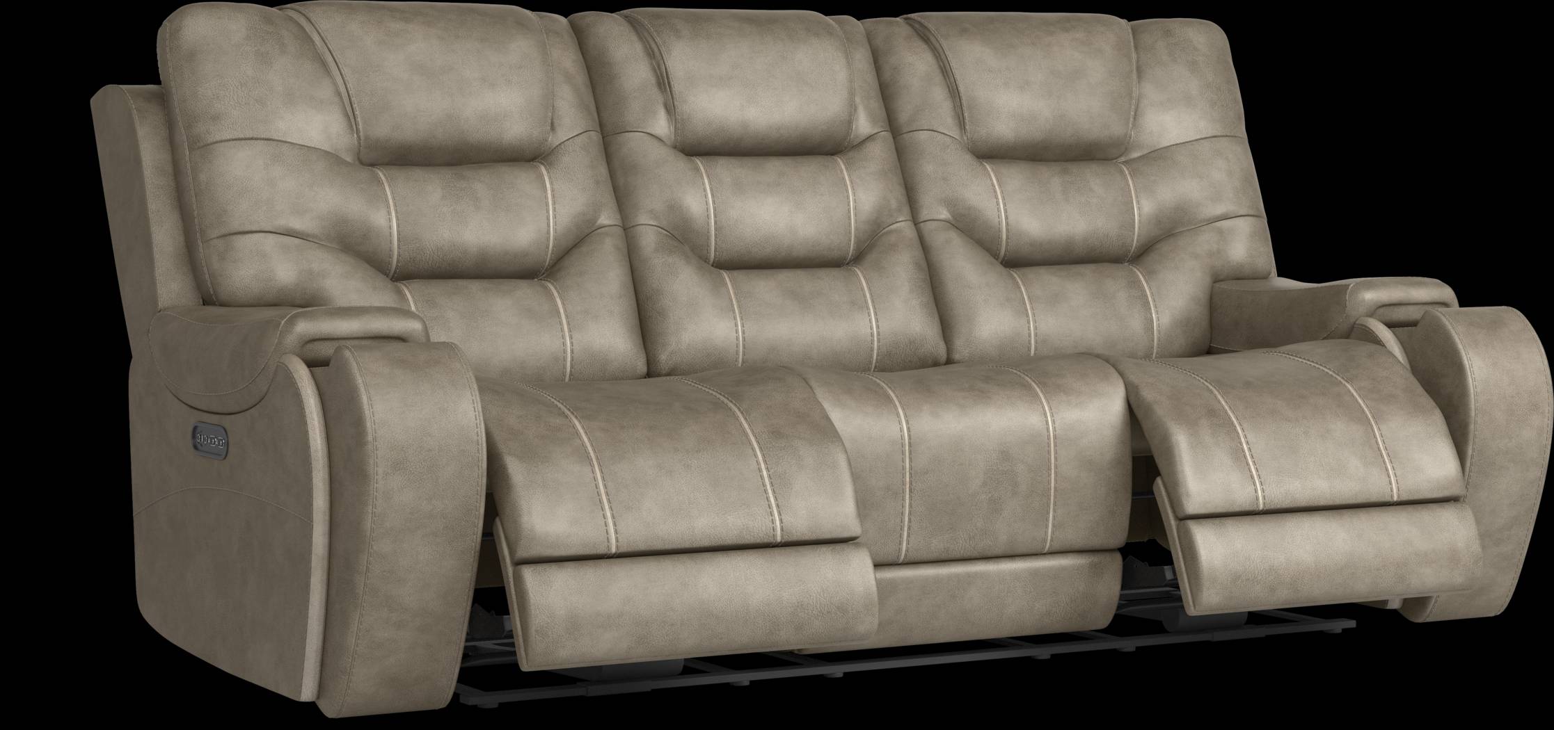 Laredo Springs Gray 5 Pc Dual Power Reclining Living Room - Thumbnail - Image 3