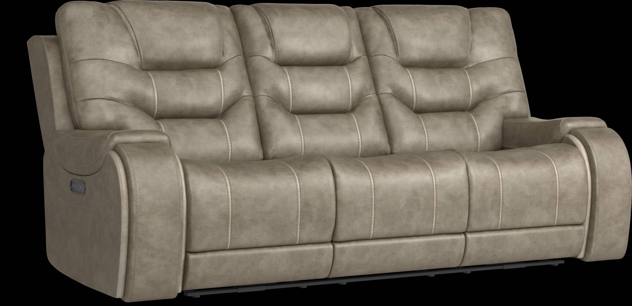 Laredo Springs Gray Reclining Sofa - Thumbnail - Image 4