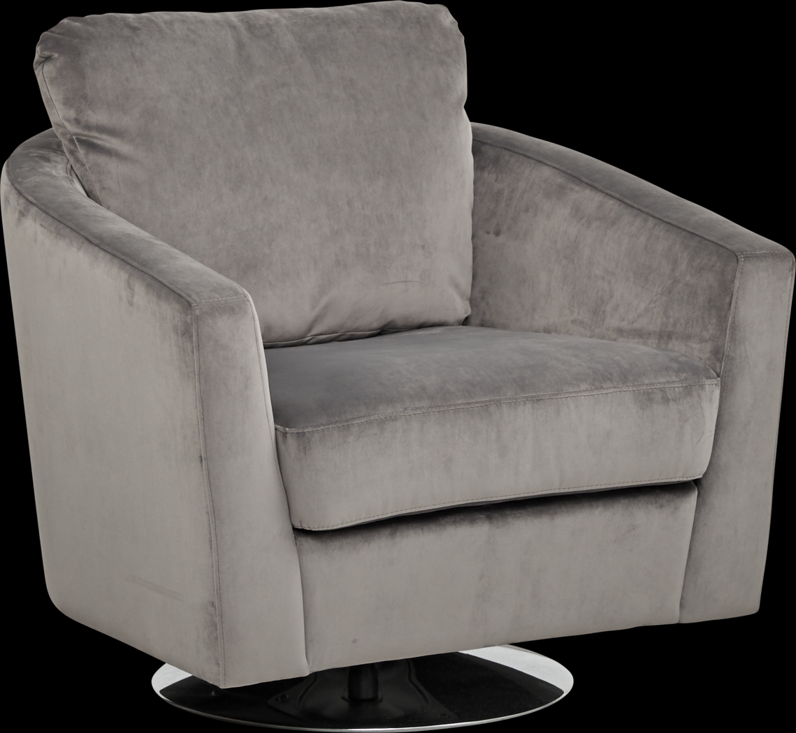 Largo Drive Gray Swivel Chair - Thumbnail - Image 1