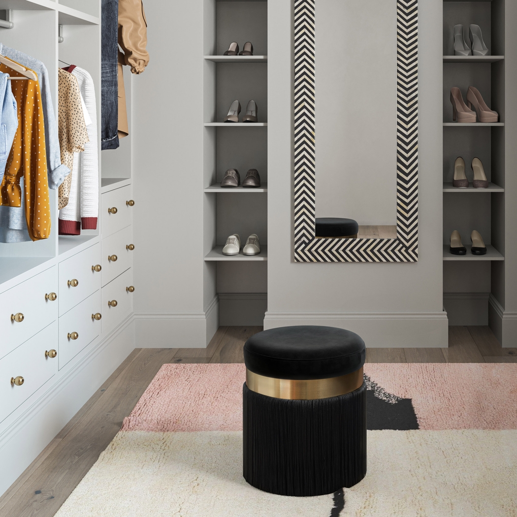 Lariel Black Ottoman - Thumbnail - Image 4