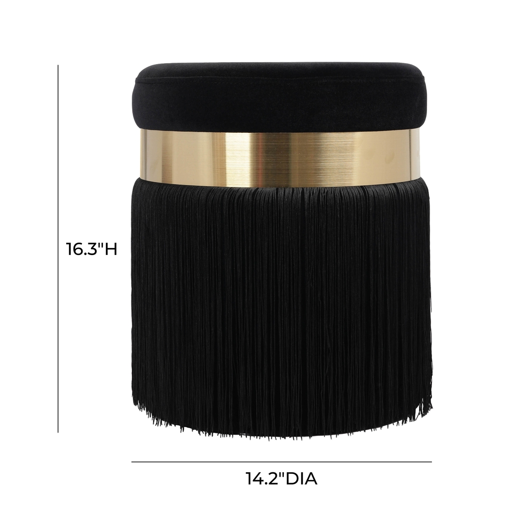 Lariel Black Ottoman - Thumbnail - Image 7