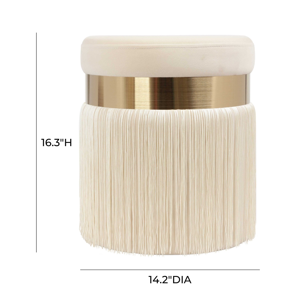 Lariel Cream Ottoman - Thumbnail - Image 7