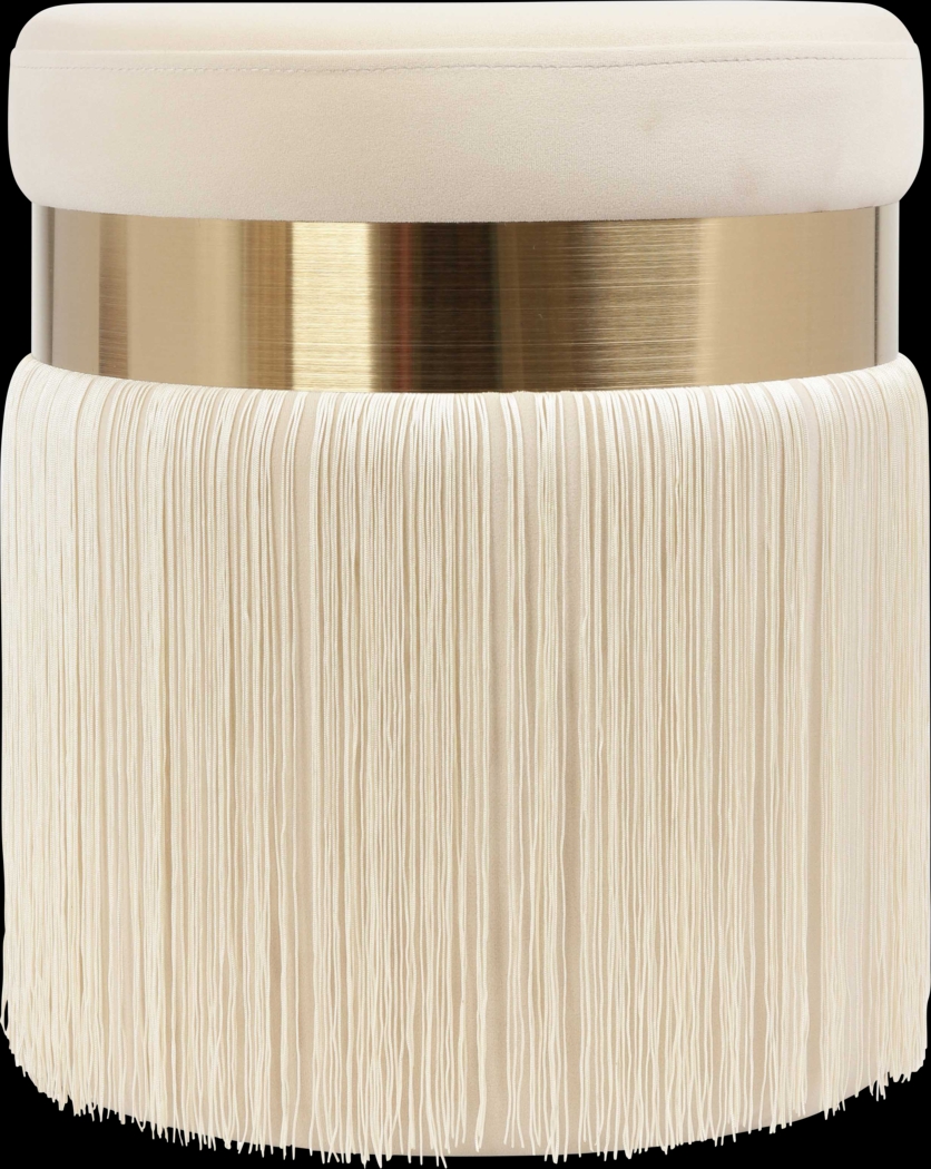 Lariel Cream Ottoman - Thumbnail - Image 1