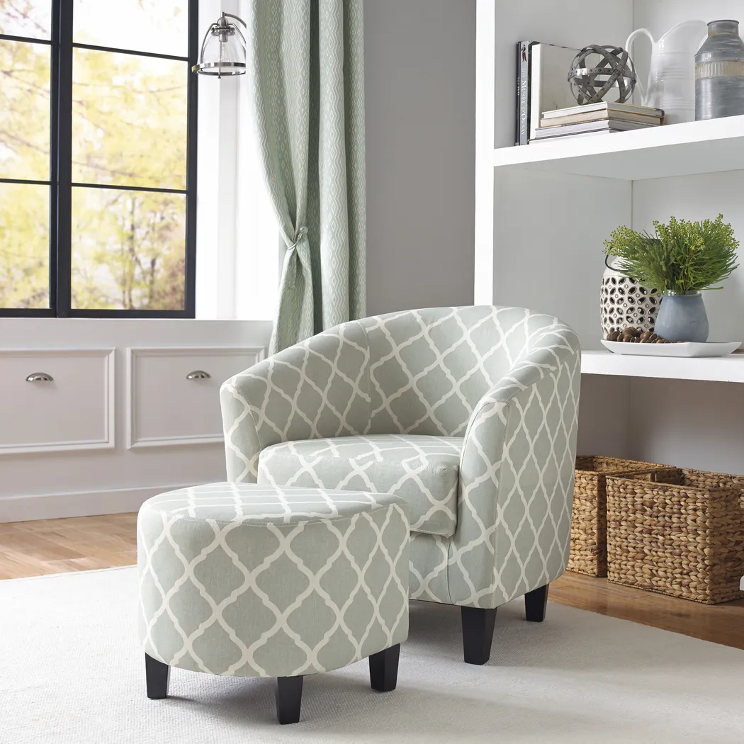 Larina Accent Chair & Ottoman - Thumbnail - Image 3