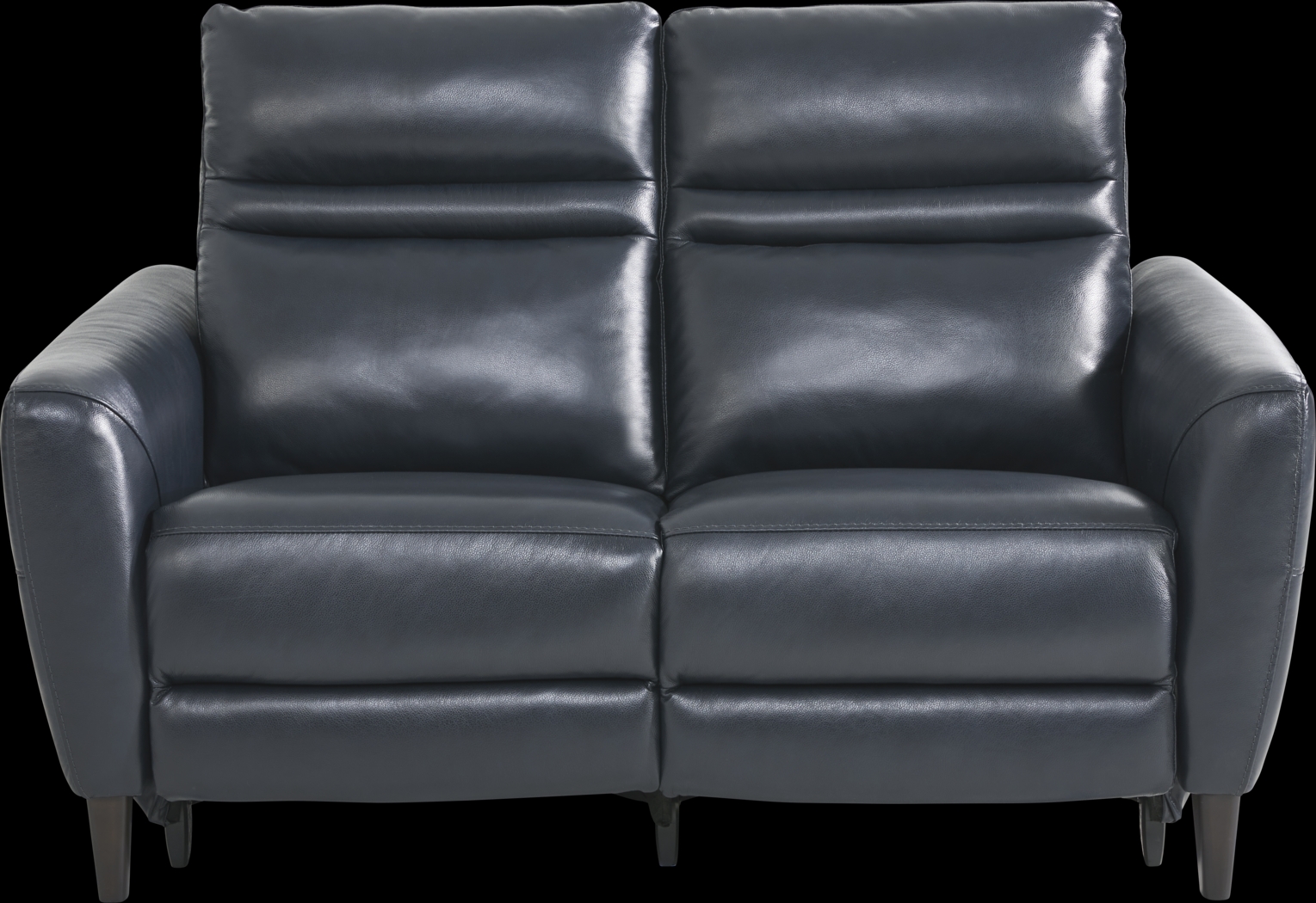 Larino Blue Leather 7 Pc Dual Power Reclining Living Room - Thumbnail - Image 5