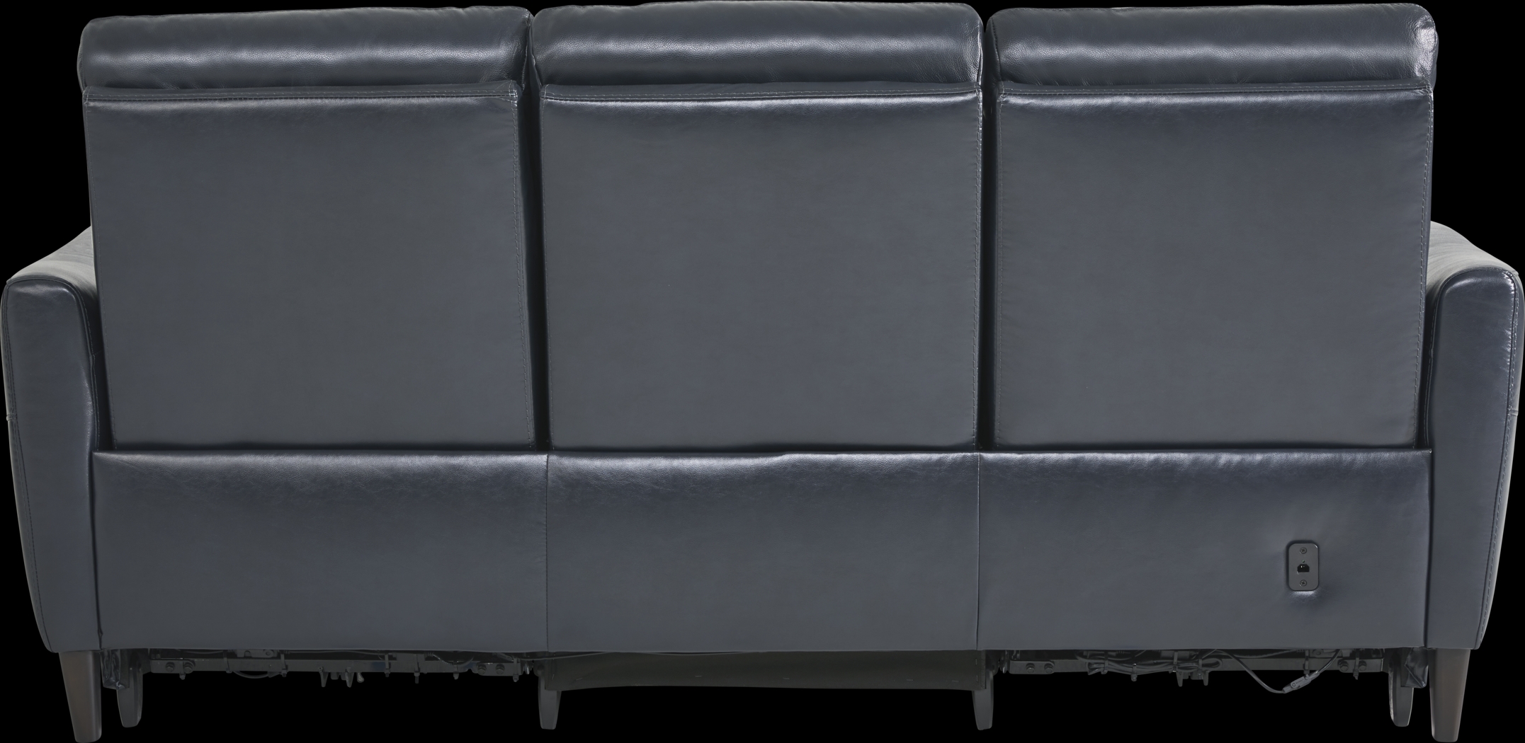 Larino Blue Leather 7 Pc Dual Power Reclining Living Room - Thumbnail - Image 4