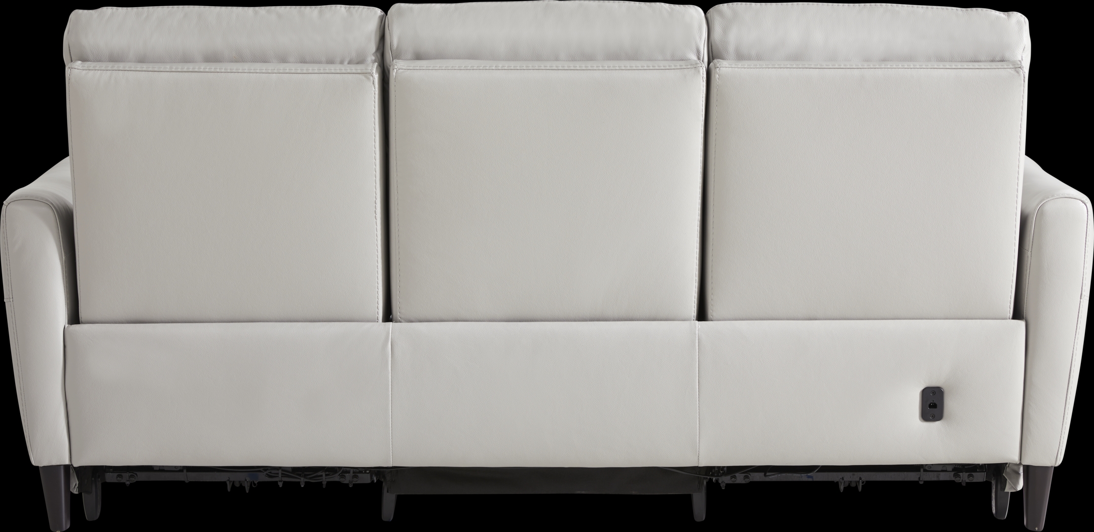 Larino Light Gray Leather 3 Pc Dual Power Reclining Living Room - Thumbnail - Image 4