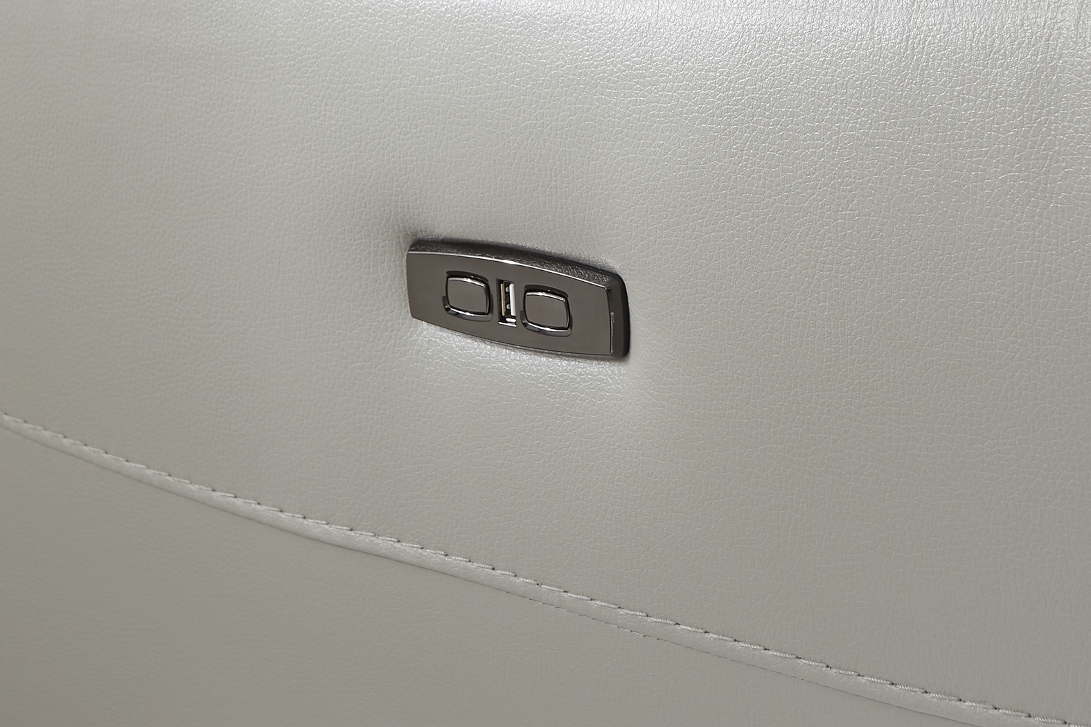 Larino Light Gray Leather 3 Pc Dual Power Reclining Living Room - Thumbnail - Image 6