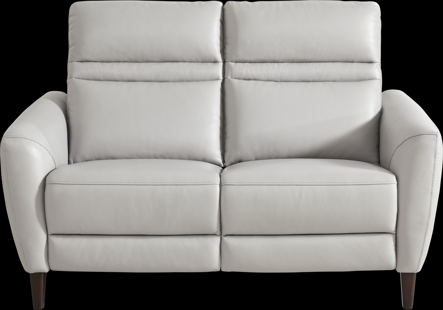 Larino Light Gray Leather 7 Pc Living Room with Dual Power Reclining Sofa - Thumbnail - Image 9