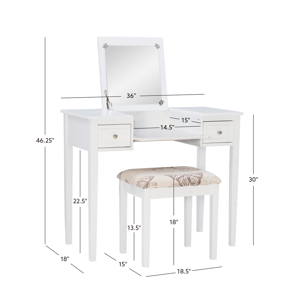 Larkbunting White Vanity Set - Thumbnail - Image 19