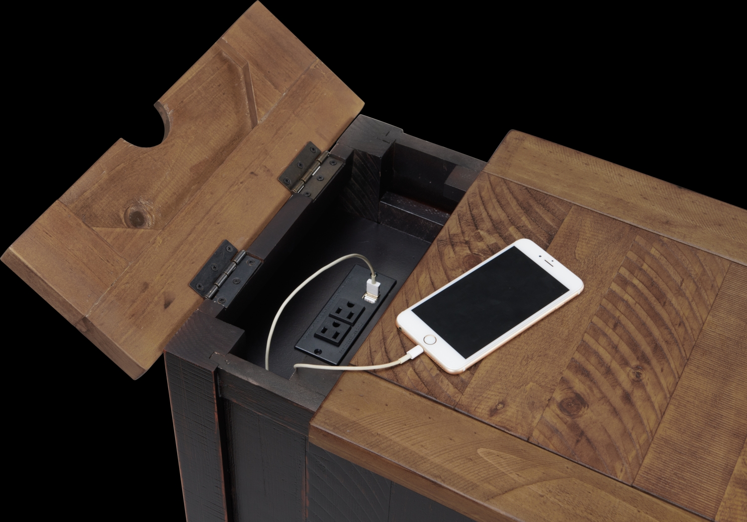 Larkhall Black Chairside Table - Thumbnail - Image 2