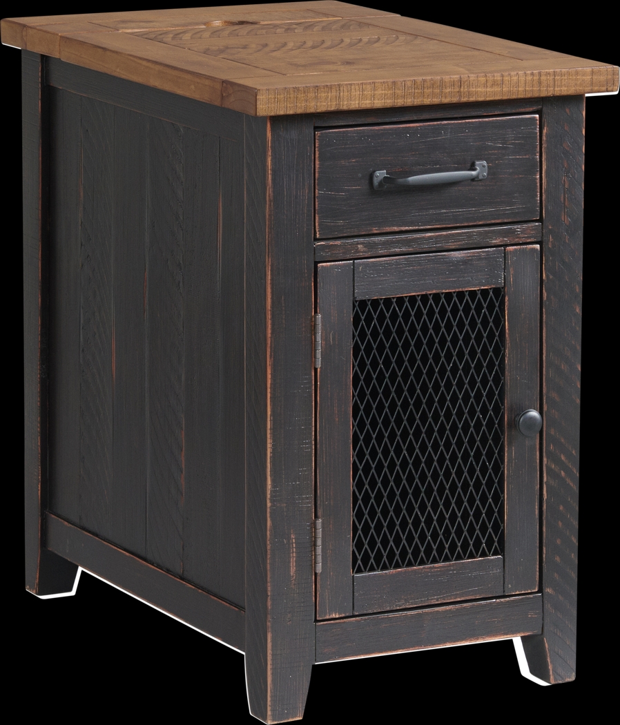 Larkhall Black Chairside Table - Thumbnail - Image 1