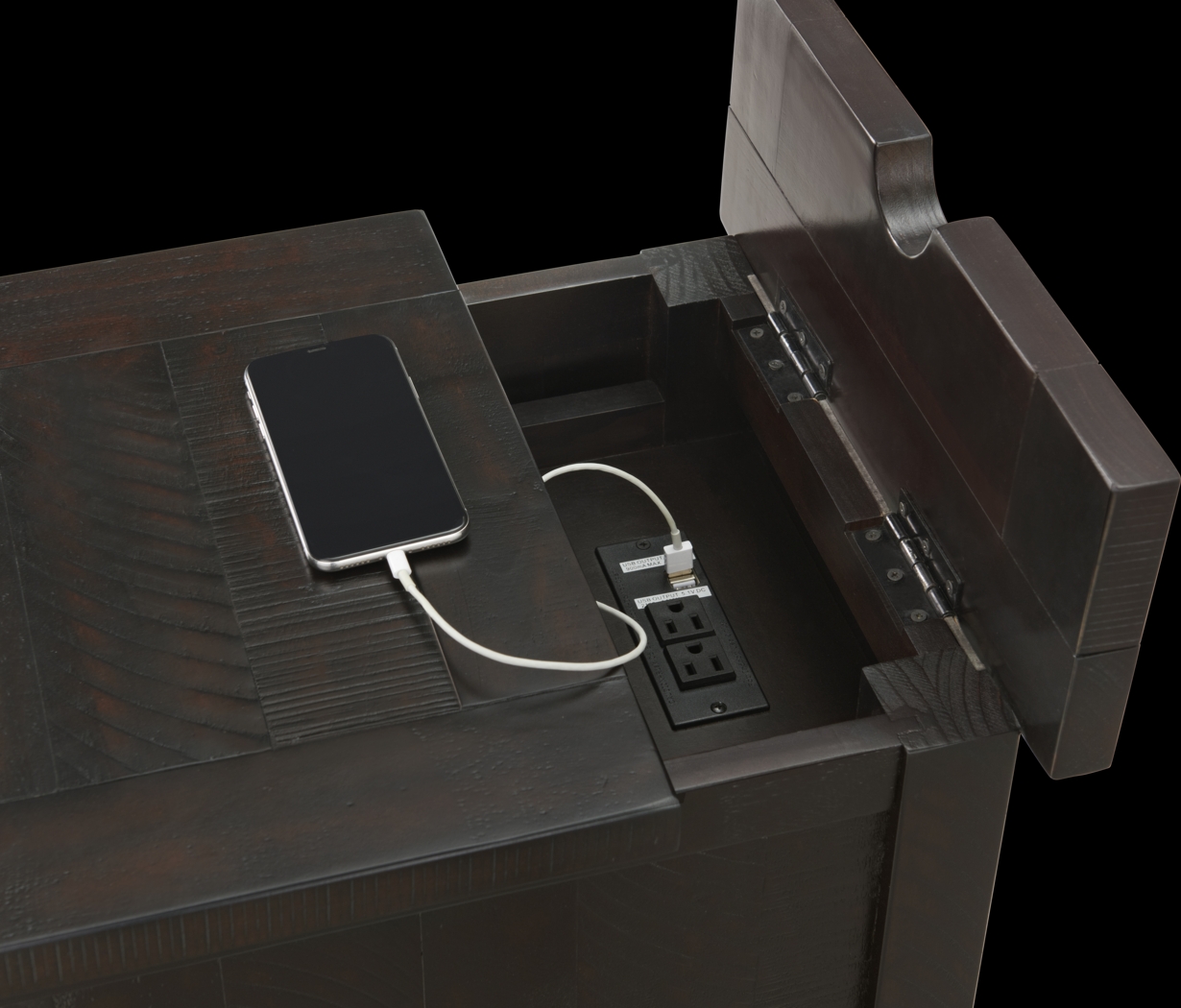 Larkhall Brown Chairside Table - Thumbnail - Image 2