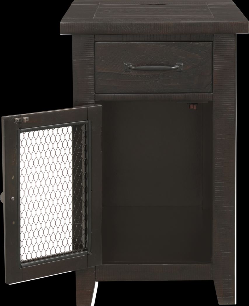 Larkhall Brown Chairside Table - Thumbnail - Image 3