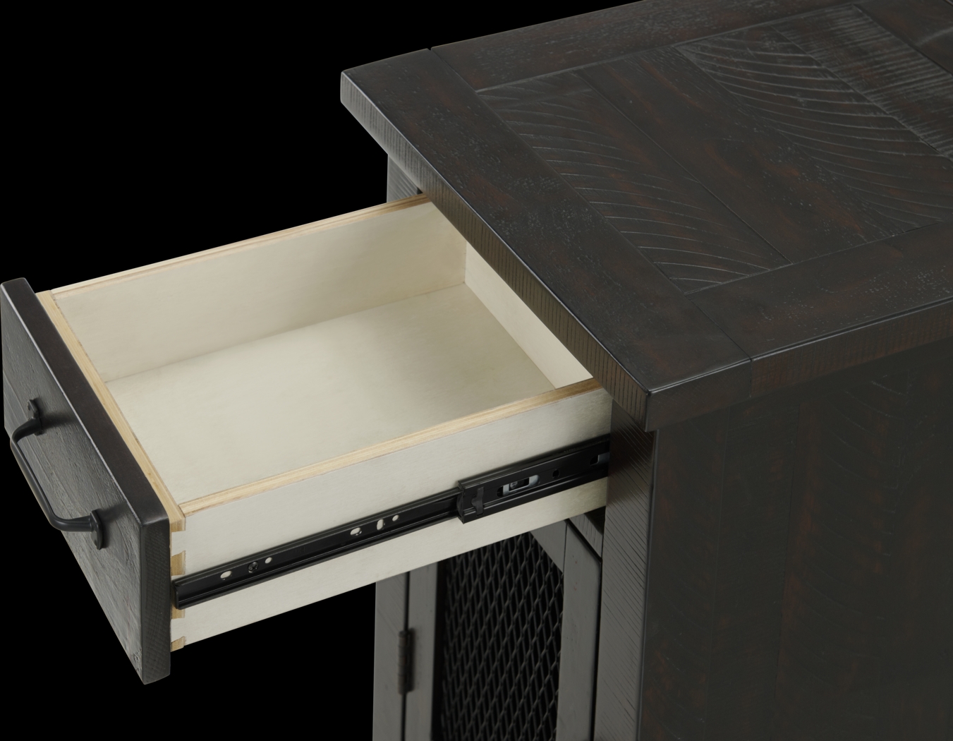 Larkhall Brown Chairside Table - Thumbnail - Image 4