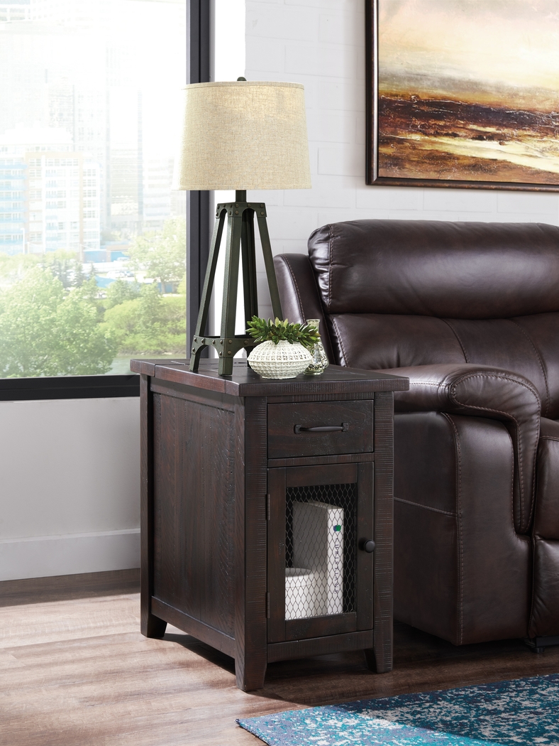 Larkhall Brown Chairside Table - Thumbnail - Image 9