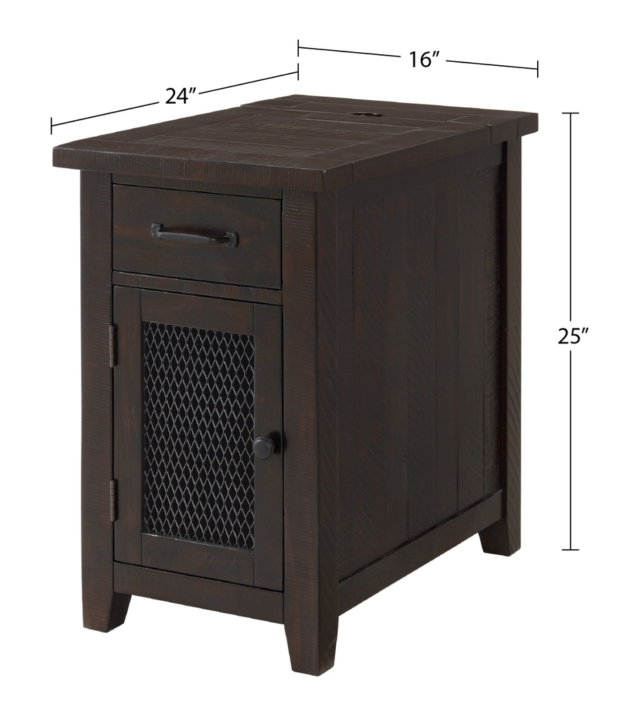 Larkhall Brown Chairside Table - Thumbnail - Image 10