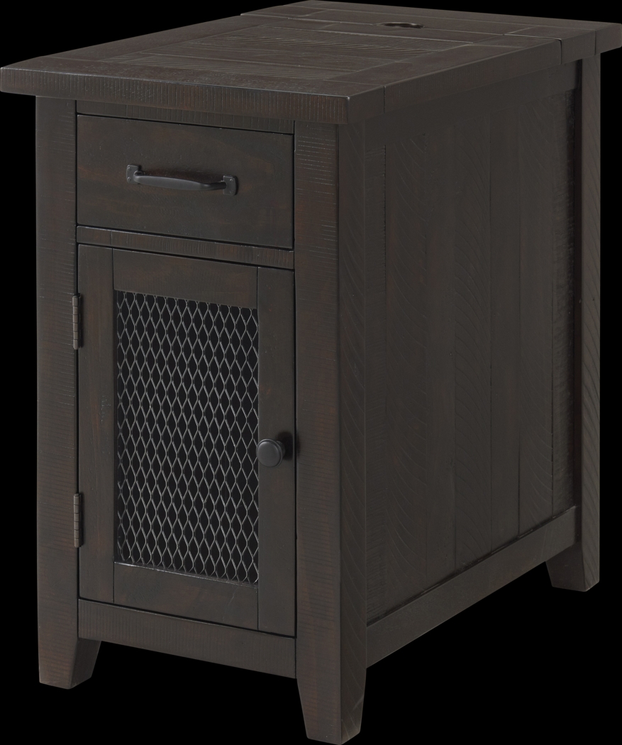 Larkhall Brown Chairside Table - Thumbnail - Image 1