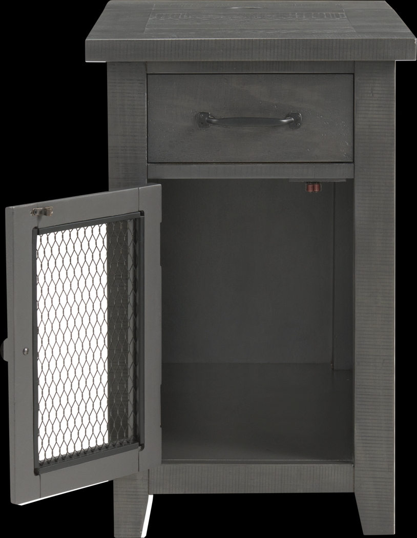 Larkhall Gray Chairside Table - Thumbnail - Image 2