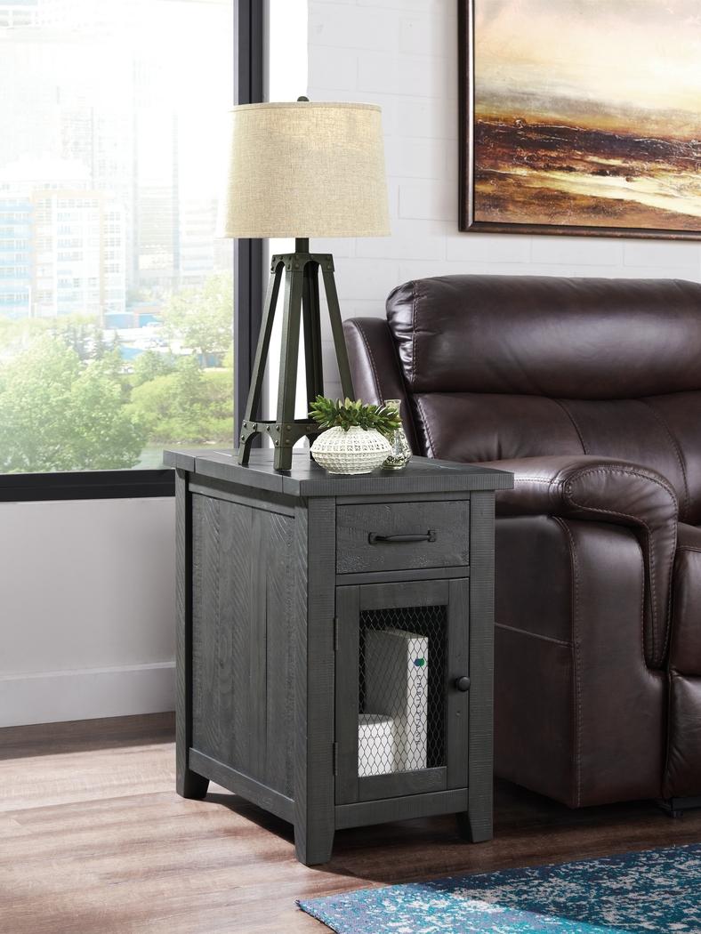 Larkhall Gray Chairside Table - Thumbnail - Image 9