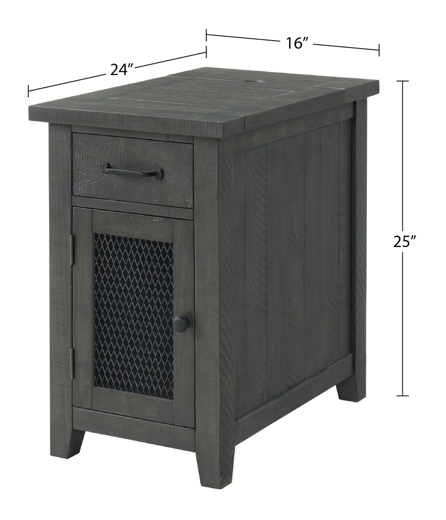 Larkhall Gray Chairside Table - Thumbnail - Image 10