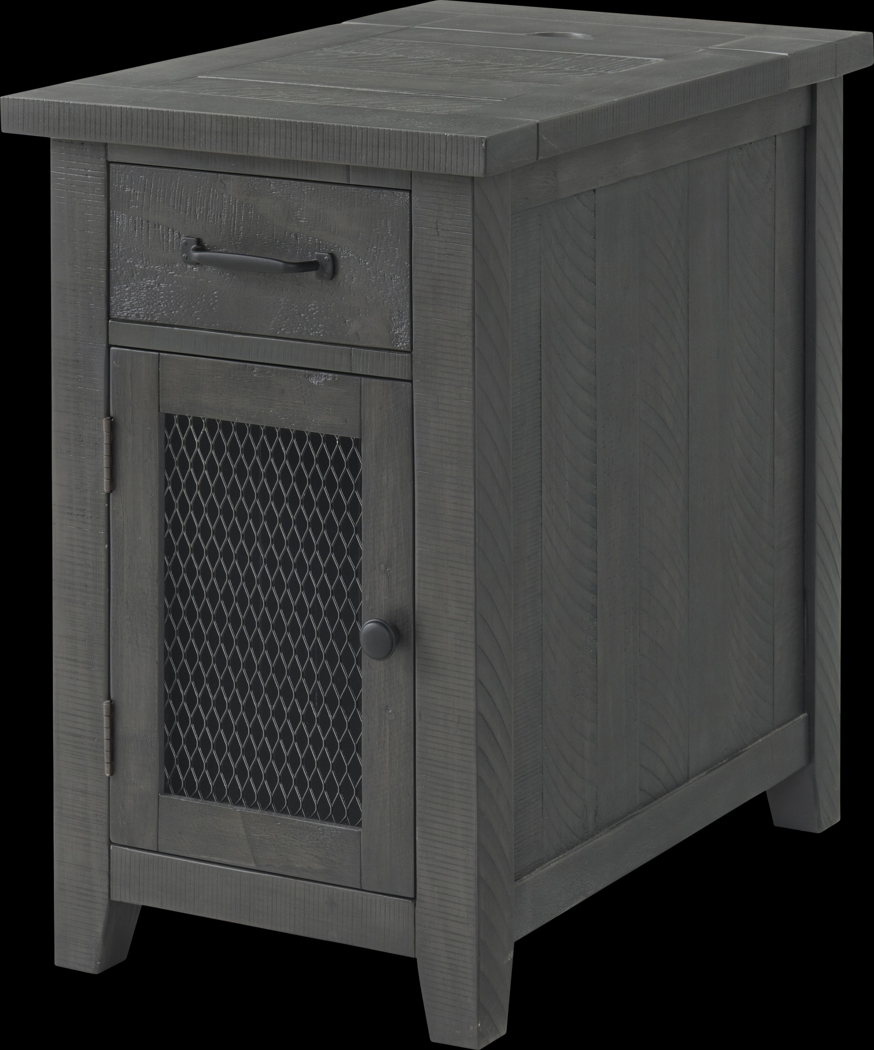 Larkhall Gray Chairside Table - Thumbnail - Image 1