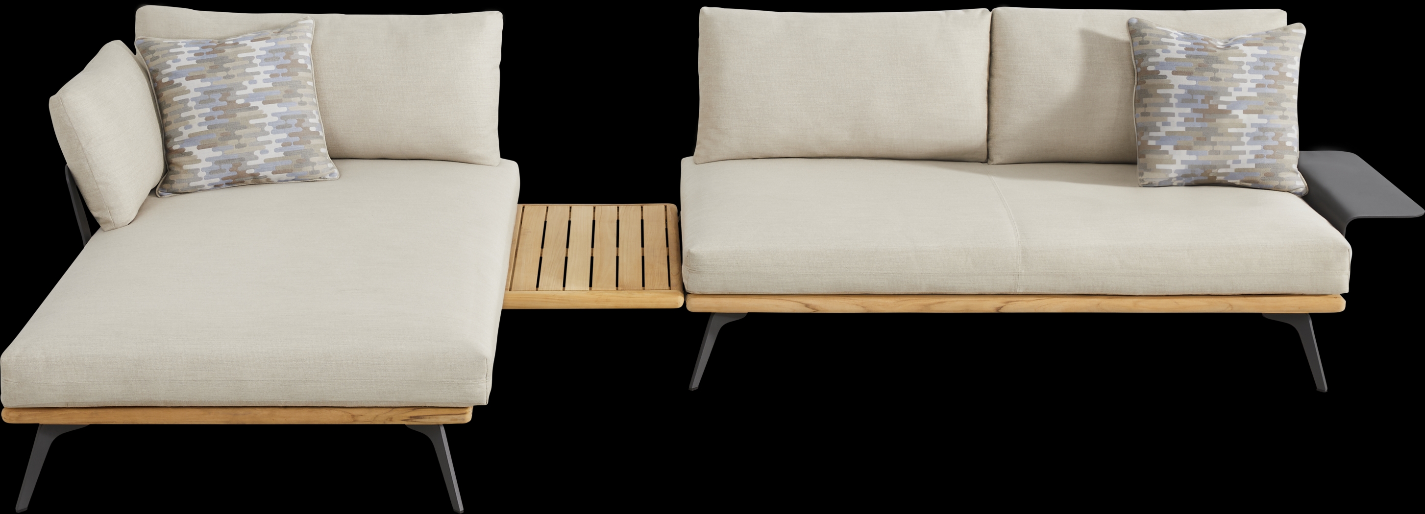 Larkin Natural 3 Pc Outdoor Sectional - Thumbnail - Image 3