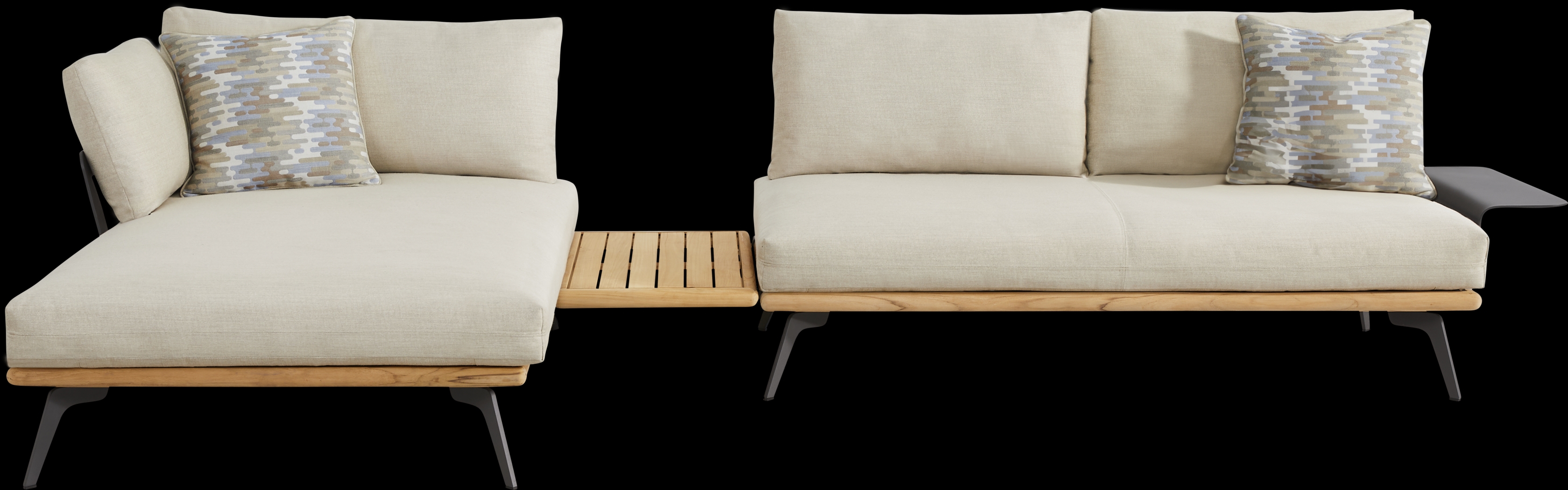 Larkin Natural 3 Pc Outdoor Sectional - Thumbnail - Image 1