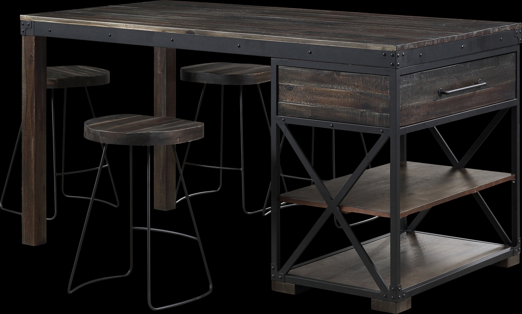 Larkmartin Brown Swivel Barstool - Thumbnail - Image 5