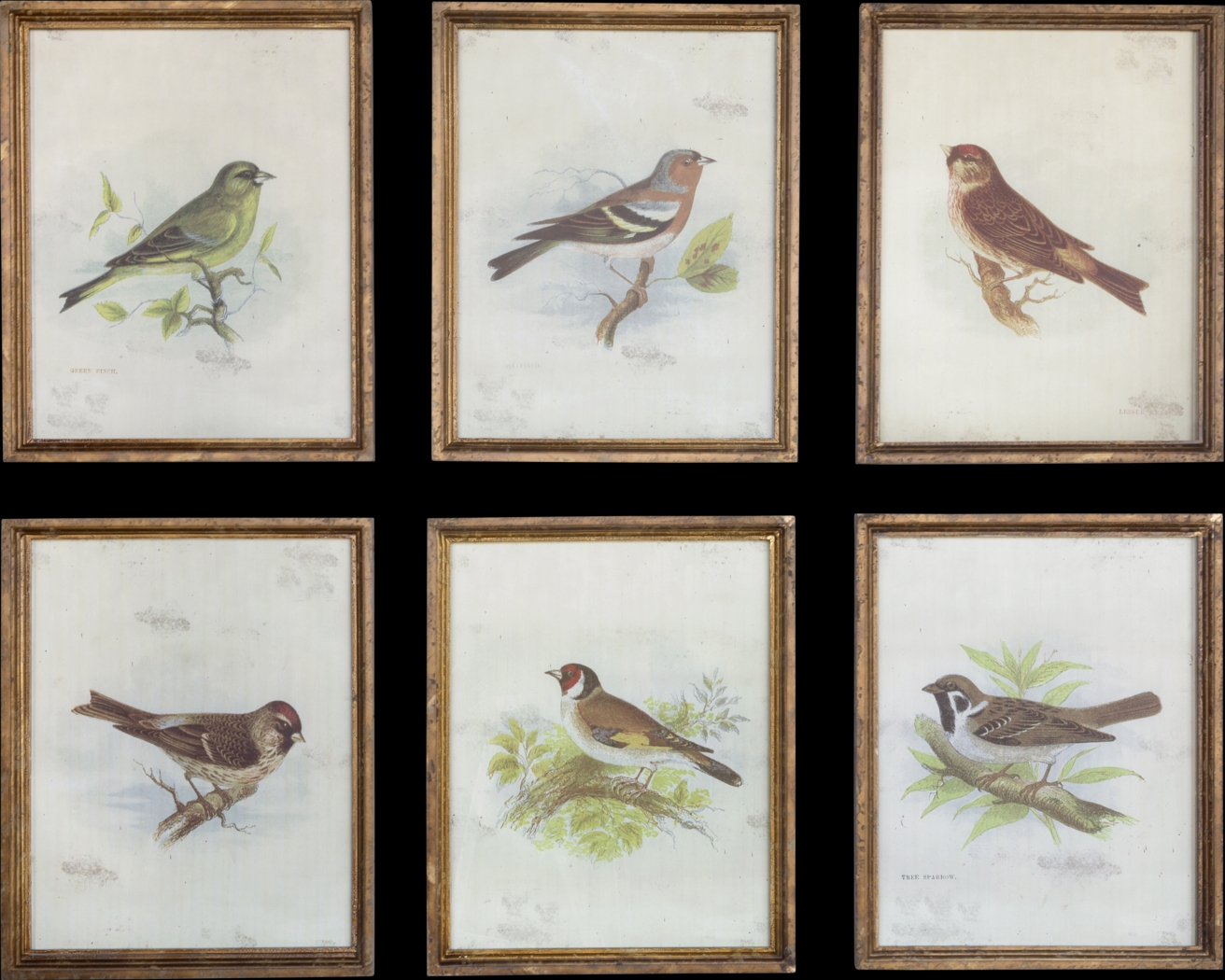 Larks Brown Artwork, Set of 6 - Thumbnail - Image 1