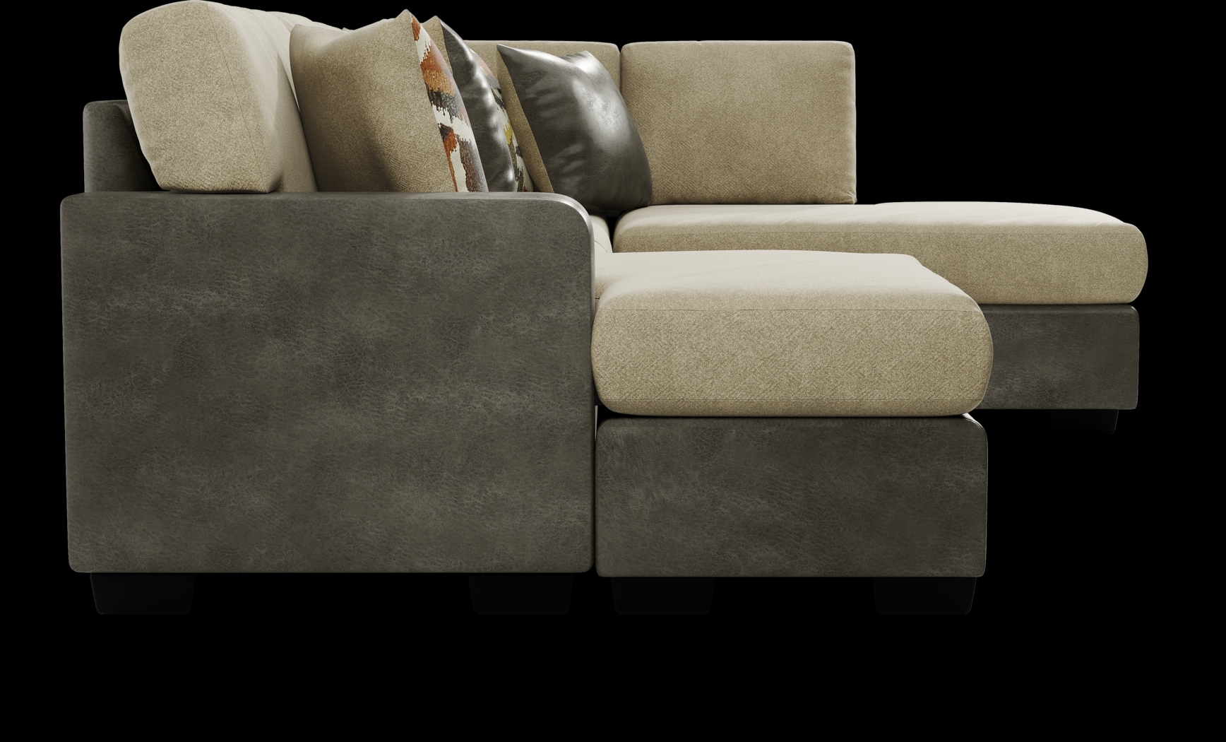 Larna Park Taupe 5 Pc Sectional Living Room - Thumbnail - Image 5