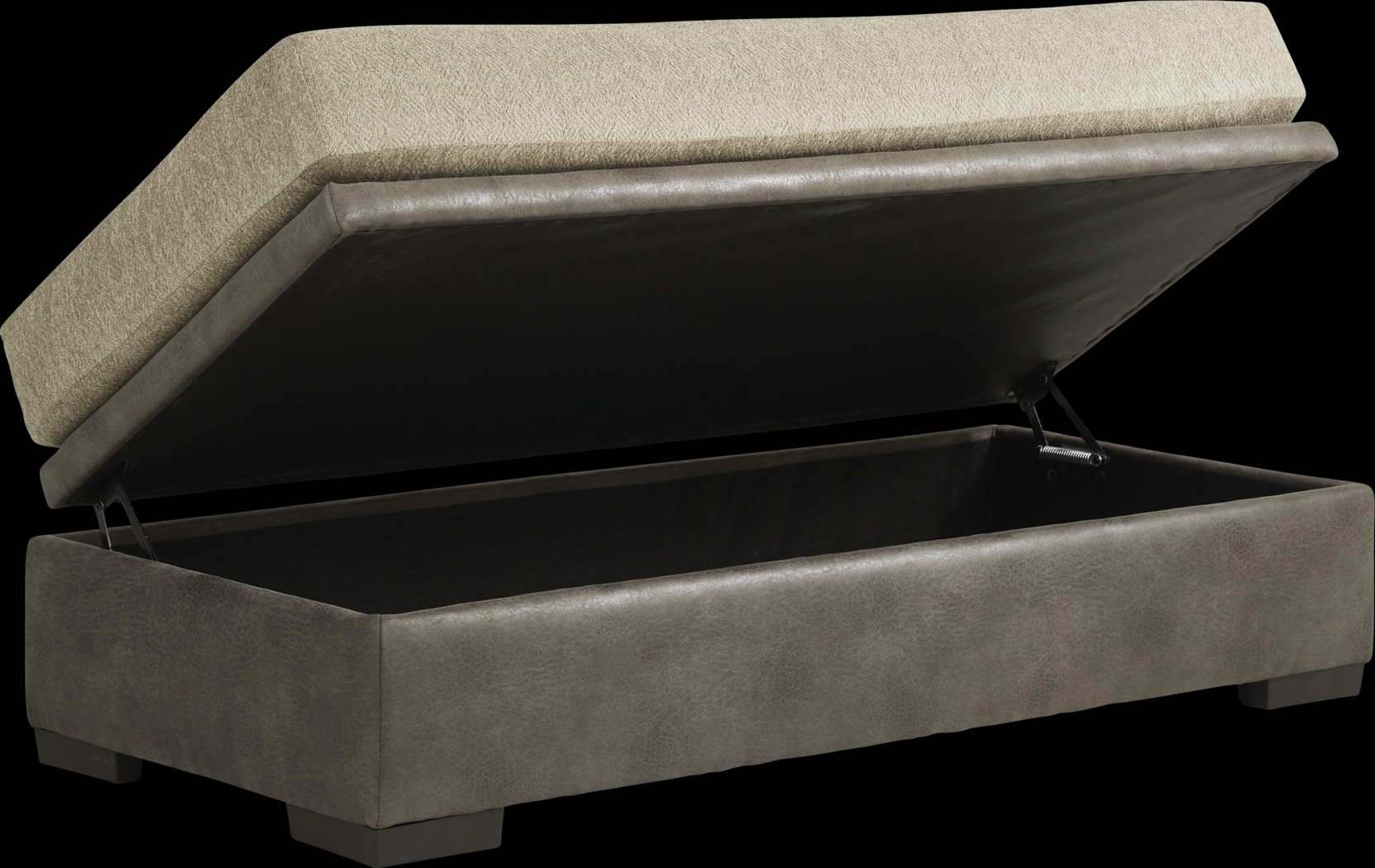 Larna Park Taupe Storage Ottoman - Thumbnail - Image 3