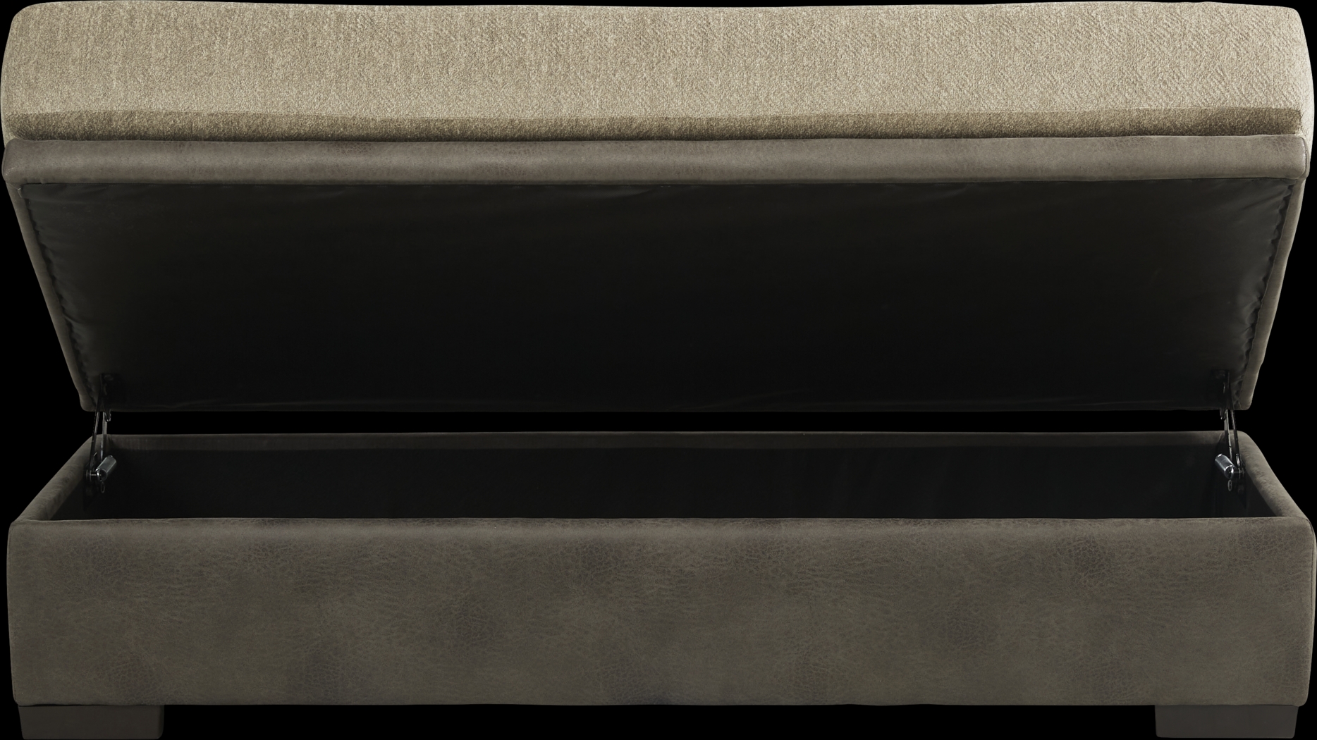 Larna Park Taupe Storage Ottoman - Thumbnail - Image 4